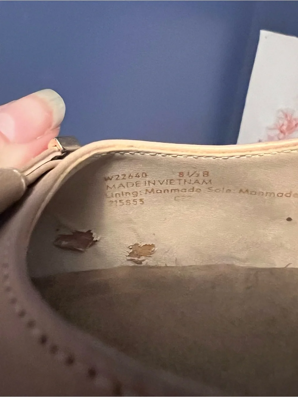 Cole Haan Nude Pointed Slingback Flats with Metal Accent - Picture 6 of 6
